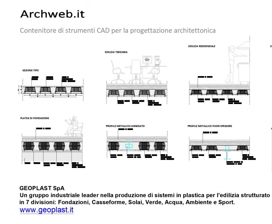 Road section plan dwg file