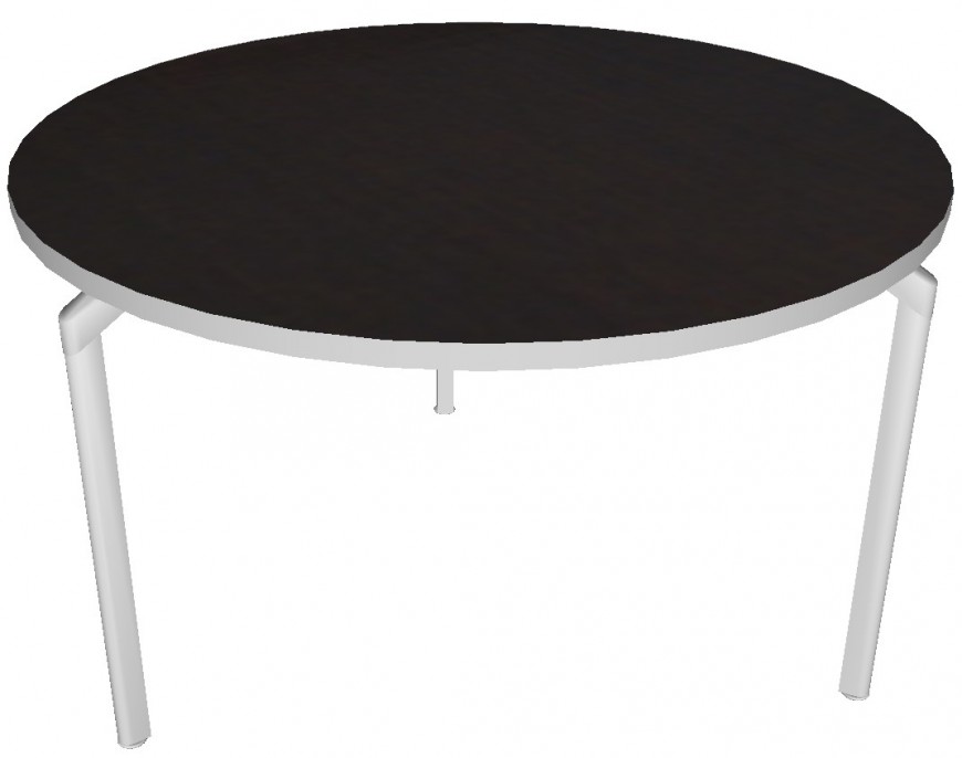 Round coffee table 3d drawing in skp file.
