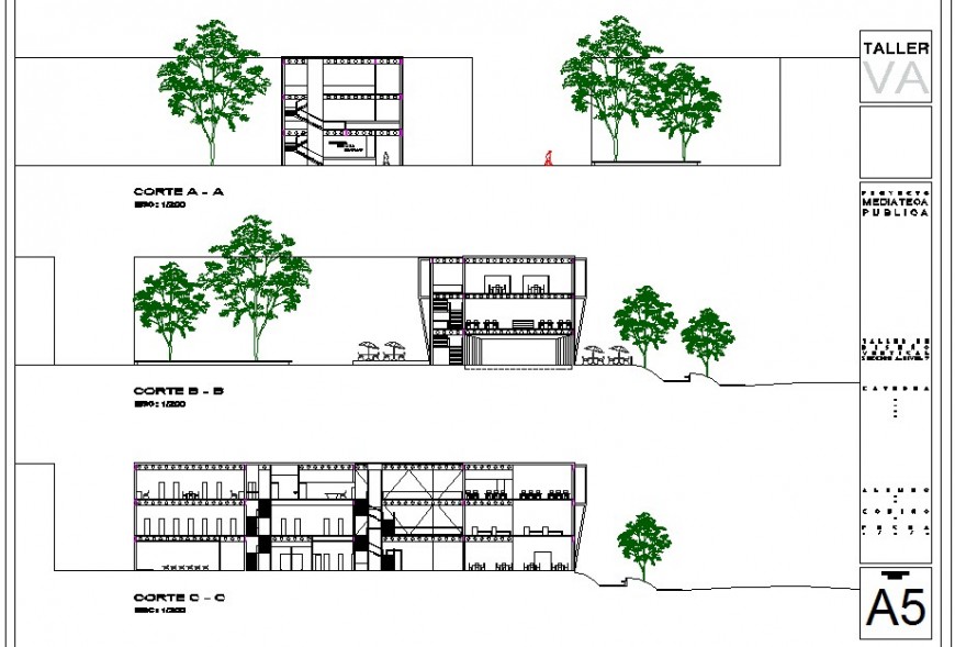 Section detail of building structure 2d view CAD construction unit autocad file