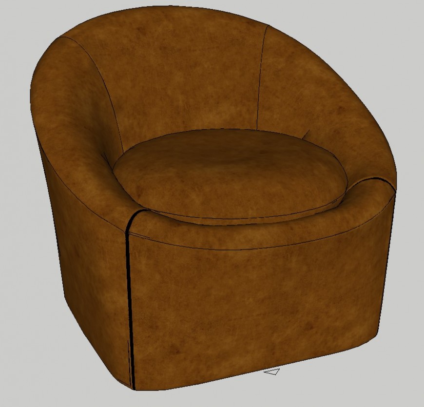Sitting sofa chair detail 3d model layout sketch-up file
