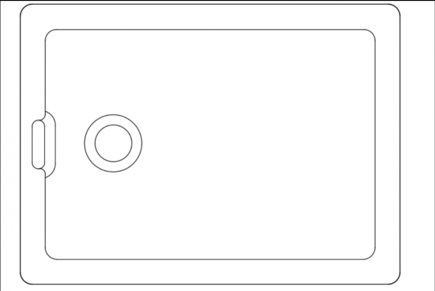 Small belfast sink top view plan