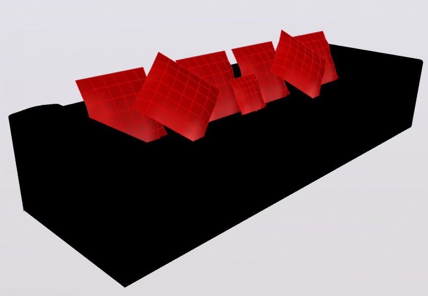 Sofa-set units detail 3d model furniture blocks layout file in dwg format