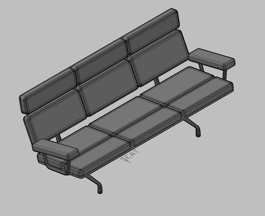 Sofa-set units detail 3d model layout CAD furniture blocks dwg file