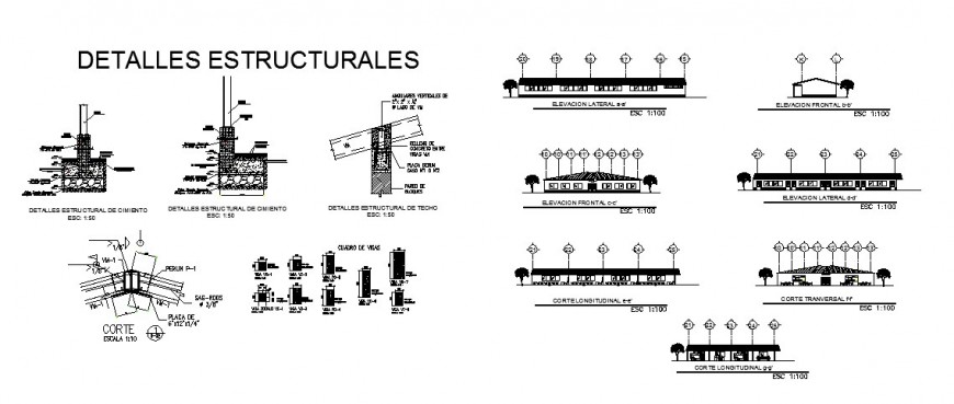 Structural detail drawing in dwg AutoCAD file.