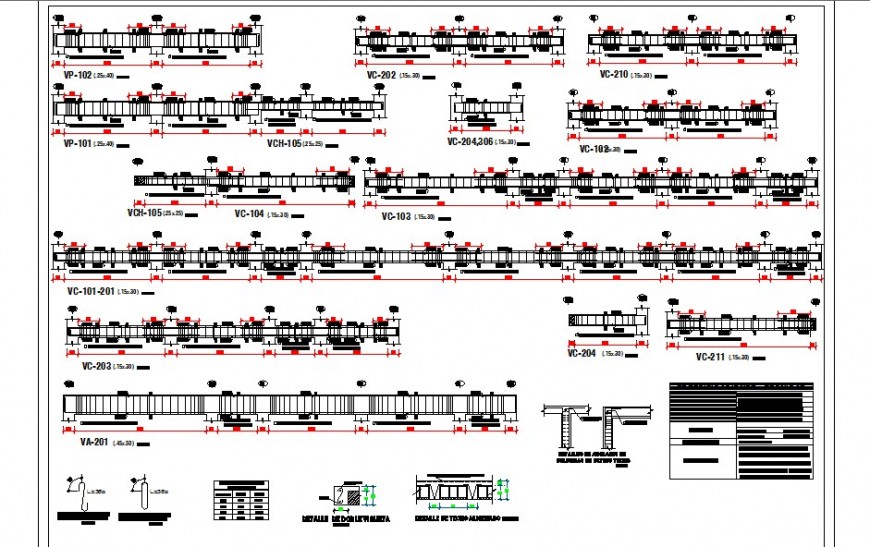 Structural detail of beam and column connection 2d view CAD construction unit layout autocad file