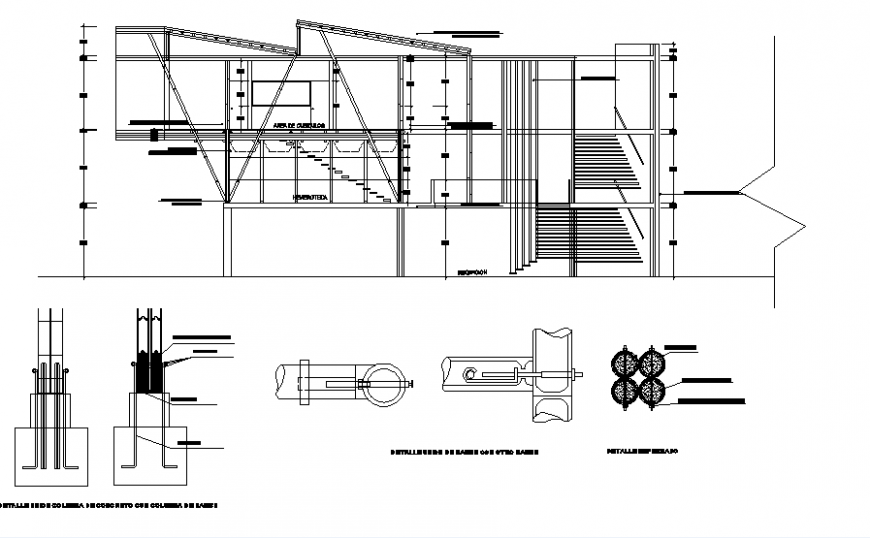 Structural details of bamboo detail