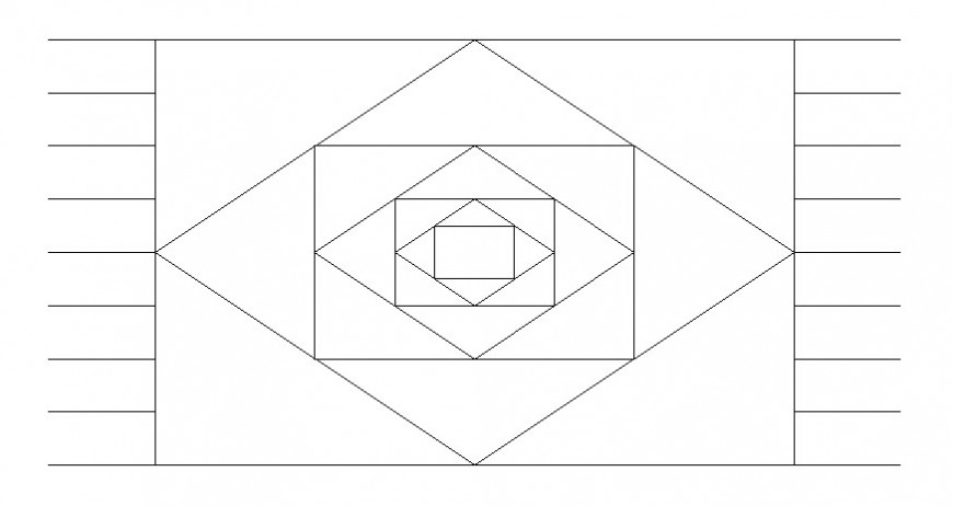 Symmetrical design units drawing in Autocad