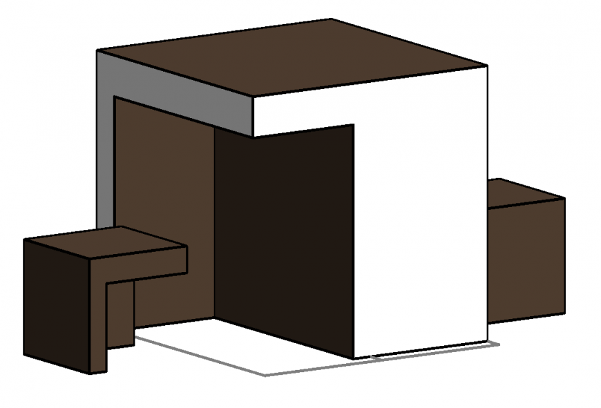 Table and stool detail 3d model furniture block sketch-up file