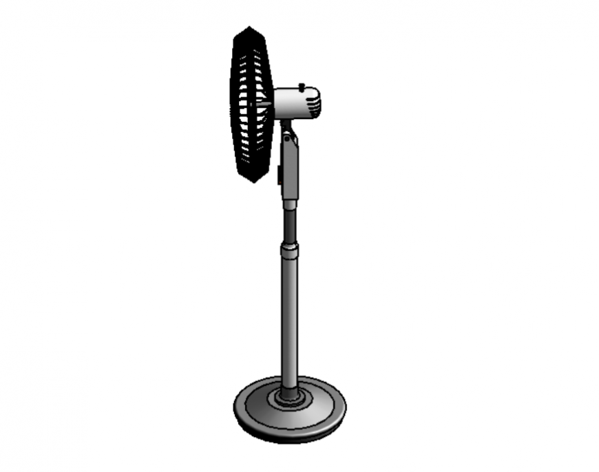 Table fan detail elevation layout 3d model 3d max file