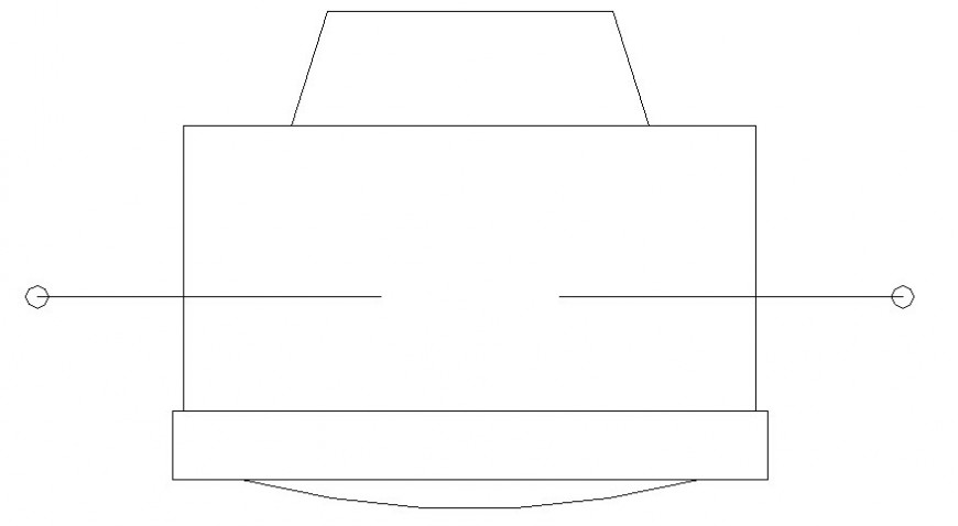 Television blocks elevation detail drawing in autocad