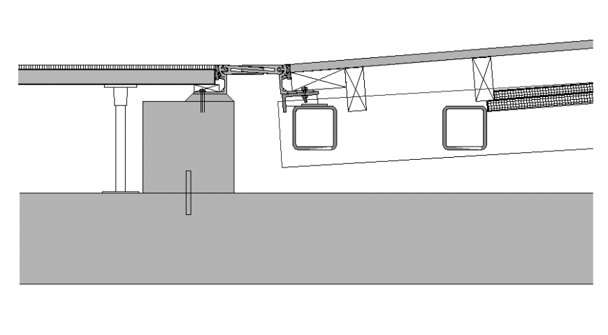 The detail in roof section plan dwg file