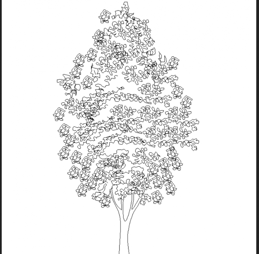 The tree plan detail dwg file.