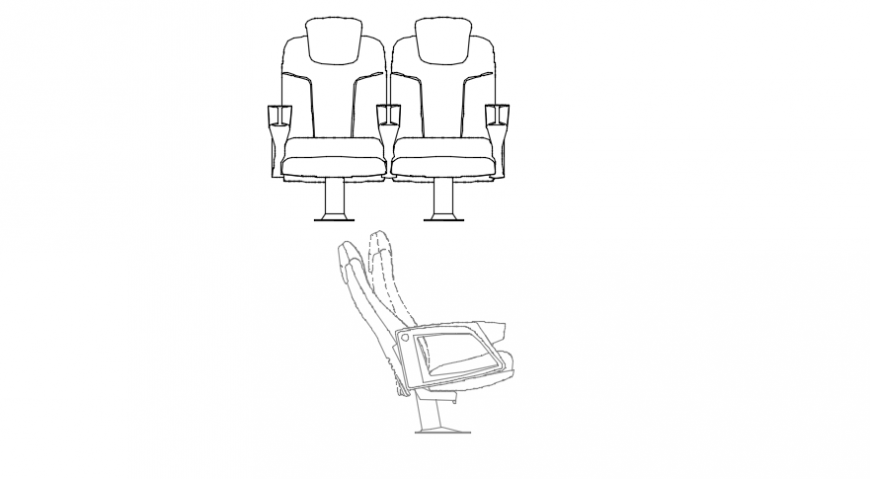 Theatre seating  furniture model