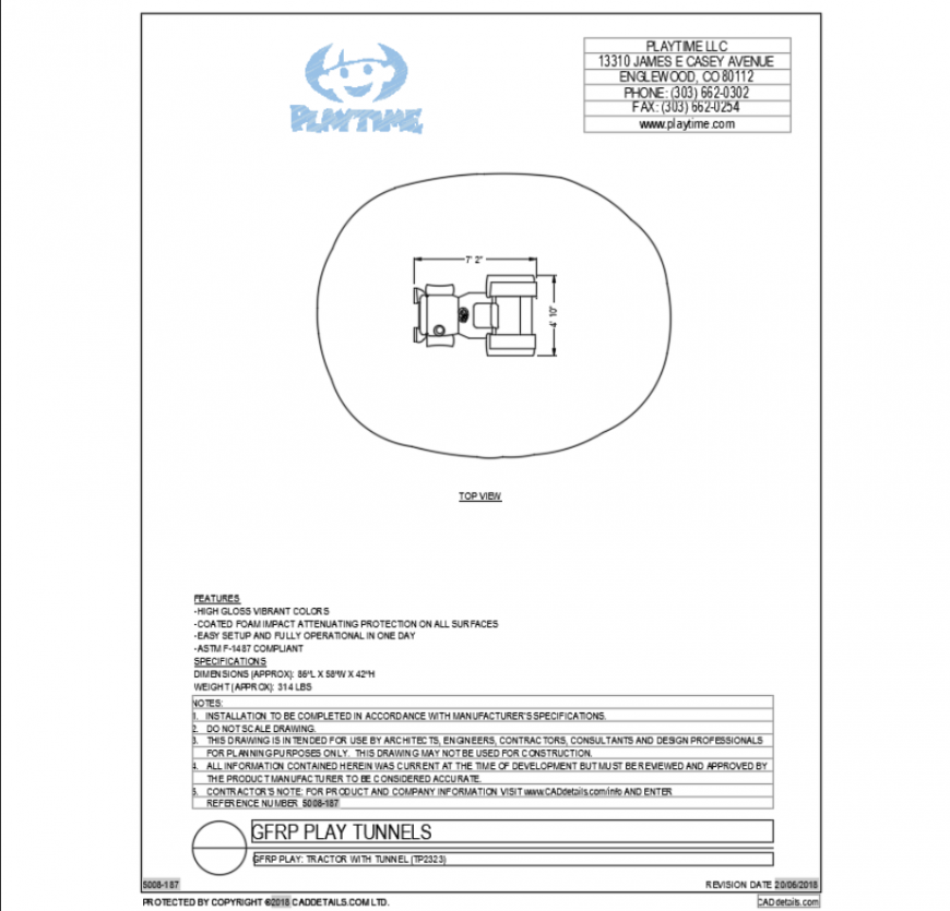 Tractor with tunnel cad block design dwg file