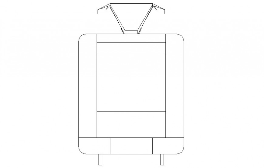 Transportation units of train 2d view in autocad software