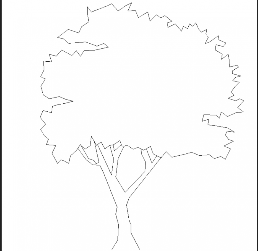 Tree detailed plan dwg file.