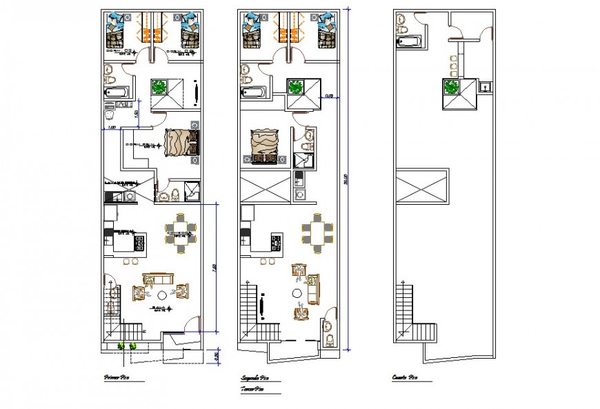 Two storey house plan detail 2d view CAD structural block layout autocad file