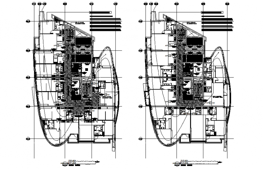 Typical 37 flooring residential building tower floor plan details dwg file
