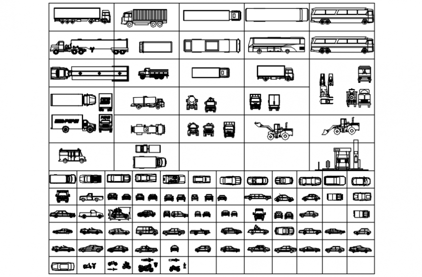 Vehicles cad blocks