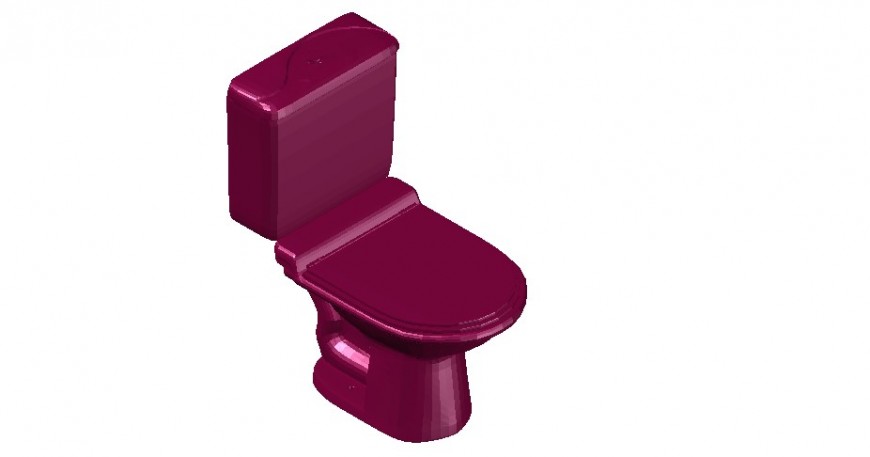 Wc detail of a bathroom 3d dwg file