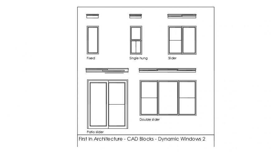 Windows types 2d detailing dwg file