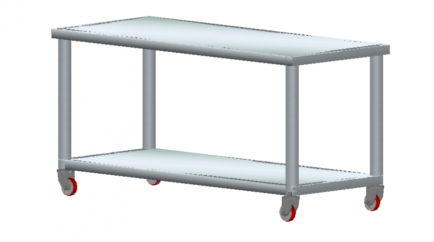 Work table 3 d modal autocad file