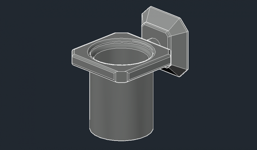 3D Tooth Paste Stand AutoCAD Drawing