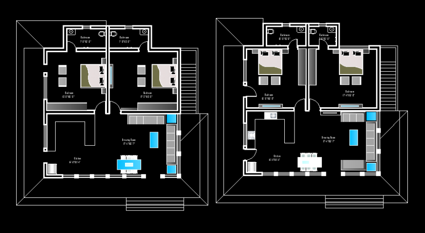 House Working Drawing Plan Download DWG File