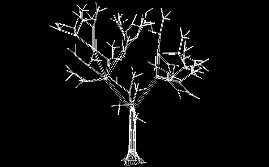 The 3D tree details block drawing is given below in AutoCAD. Download now