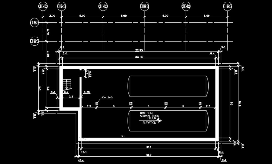 A basement plan detail drawing