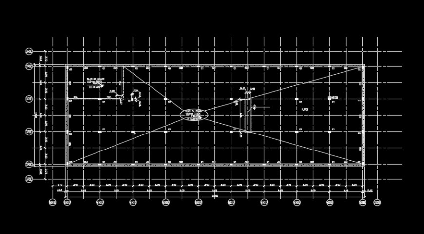 A floor plan with column layout detail drawing