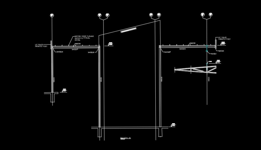 A roof purlin detail drawing