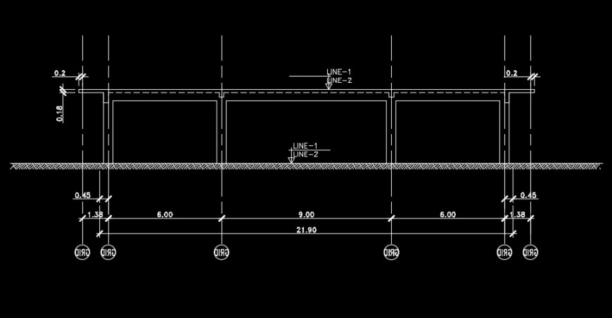 A two story elevation detail drawing