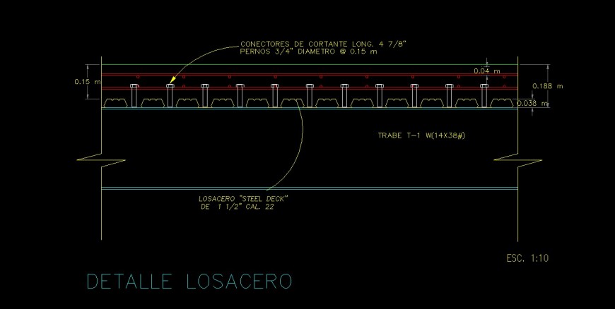Losacero detail dwg file
