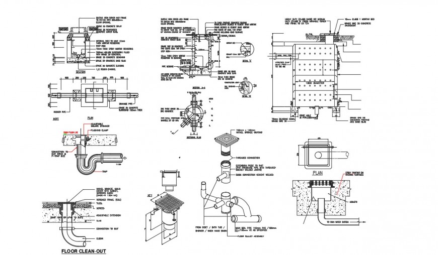 Floor drain 2025 cad detail