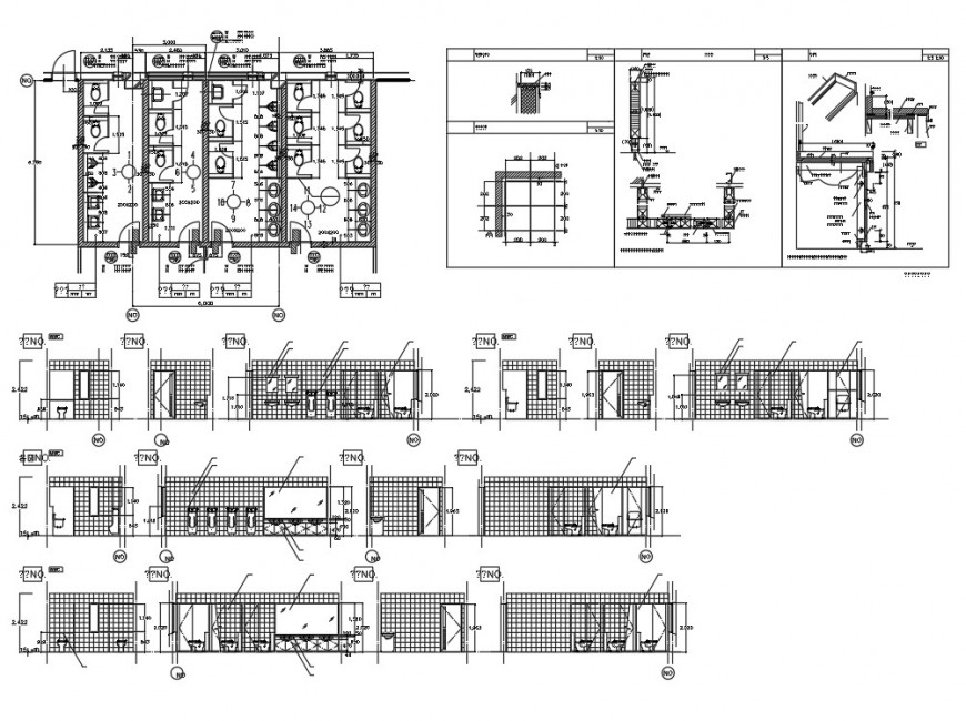 Bathroom detail autocad file