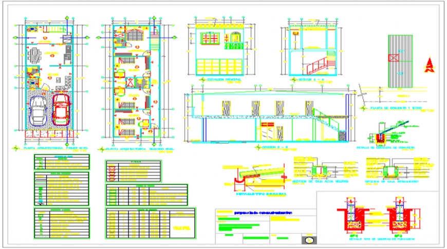 Wall section drawing of building in dwg file