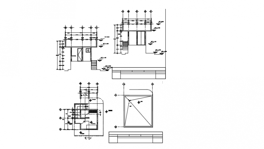 Guard house elevation and plan